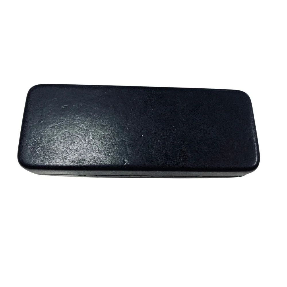 Ted Baker Eyeglass Case OS Black Teal Hard‎ Shell Clamshell Logo Designer Travel